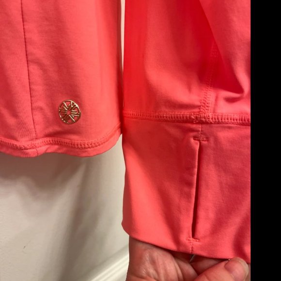Lilly Pulitzer Luxletic Half Zip Pullover XL Tangelo - Picture 3 of 7